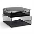 Safco Onyx Mountable Hanging Metal Desk Organizer in Black Finish