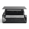 Safco Onyx Mountable Hanging Metal Desk Organizer in Black Finish