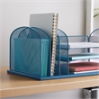 Safco Onyx Steel Metal Desk Organizer in Blue Finish