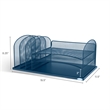 Safco Onyx Steel Metal Desk Organizer in Blue Finish