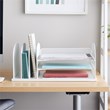 Safco Onyx Steel Metal Desk Organizer in White Finish