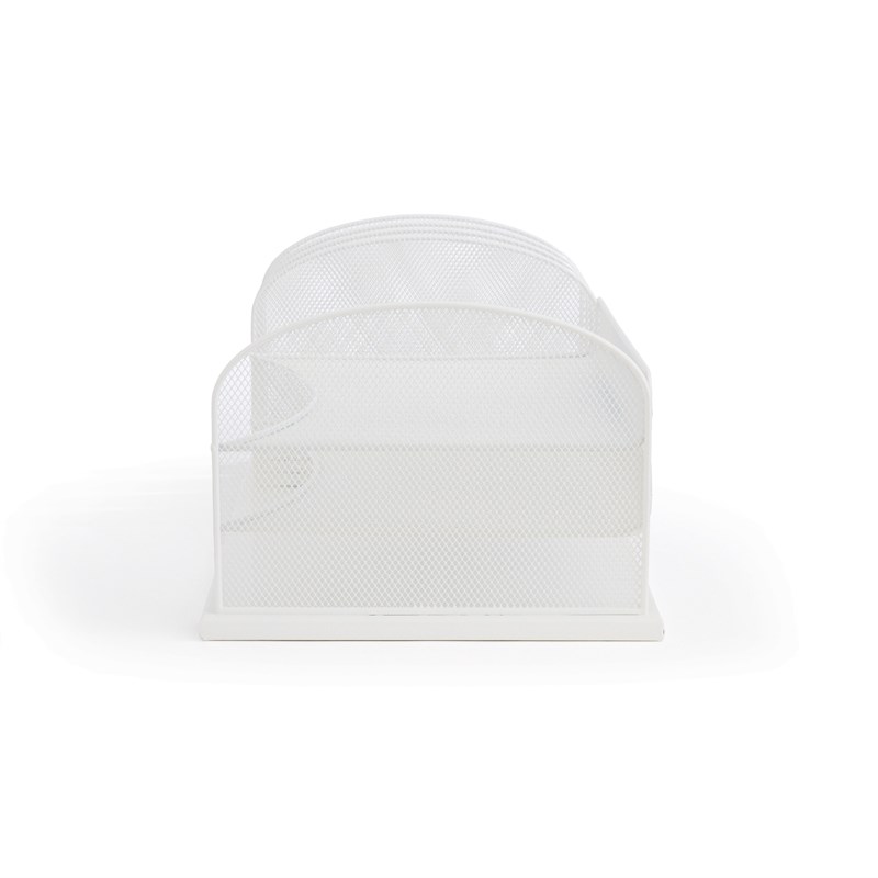 Safco Onyx Steel Metal Desk Organizer in White Finish