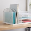 Safco Onyx Steel Metal Desk Organizer in White Finish