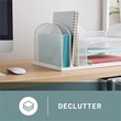 Safco Onyx Steel Metal Desk Organizer in White Finish