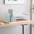 Safco Onyx Steel Metal Desk Organizer in White Finish