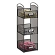 Safco Onyx 3 Tier Break Room Organizer in Black