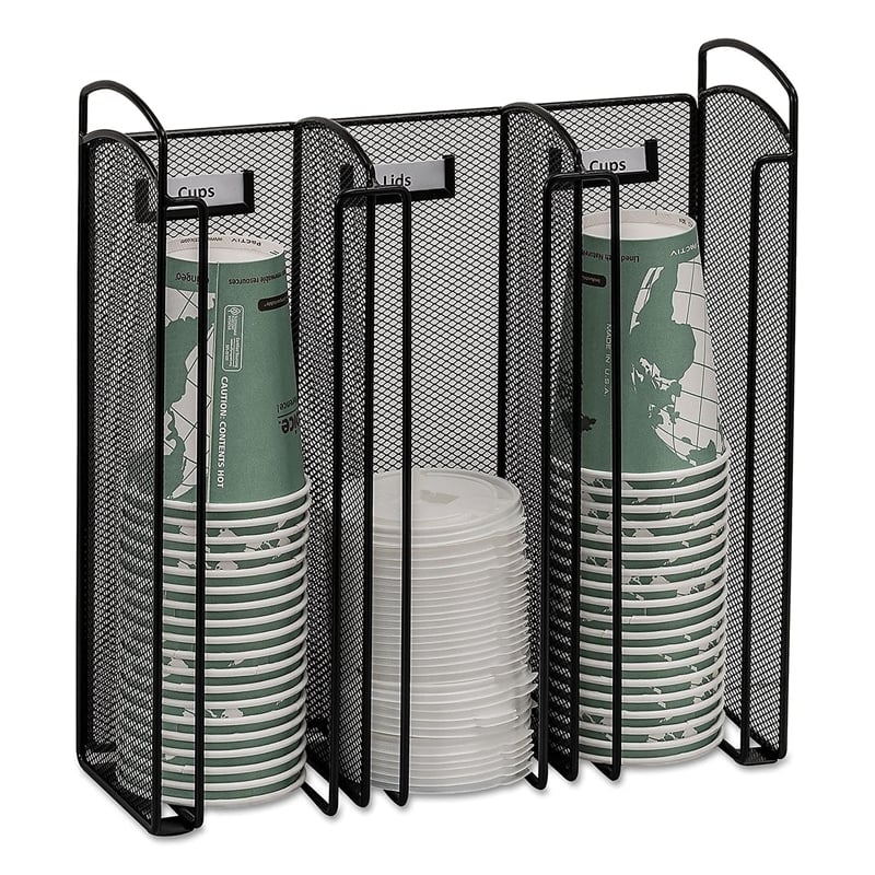 Safco Onyx Cup and Lid Holder in Black