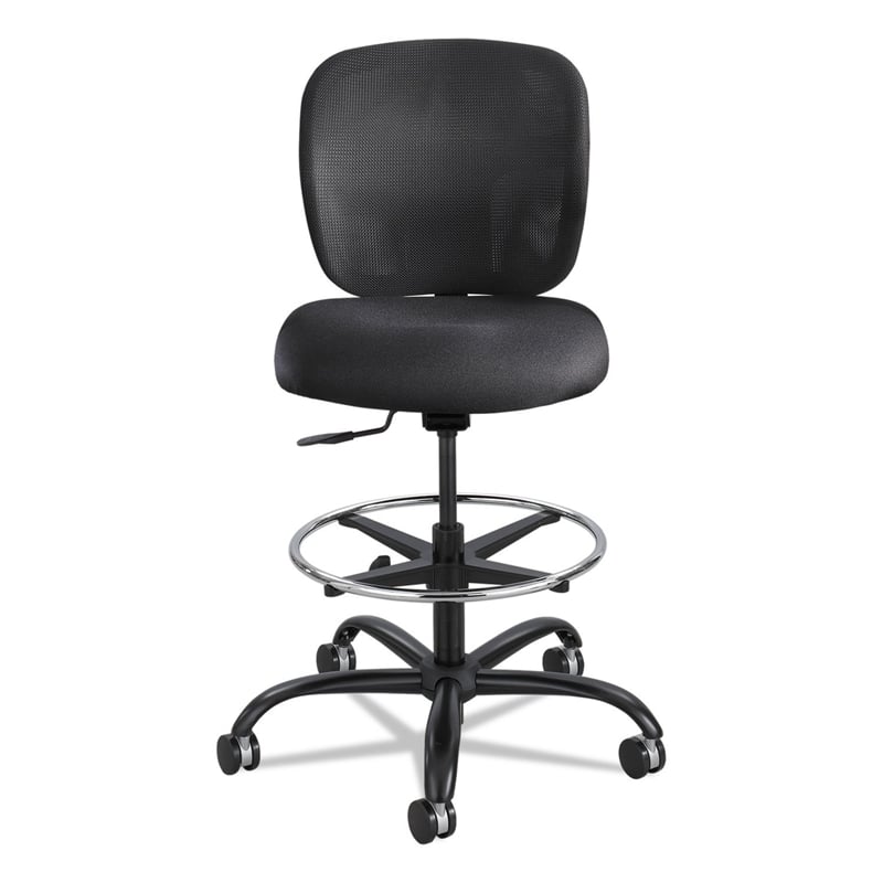 Safco Vue Adjustable Drafting Chair in Black