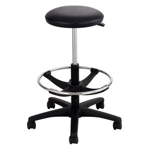 safco adjustable backless drafting chair in black