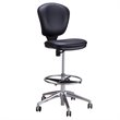 Safco Metro Faux Leather Adjustable Drafting Chair in Black