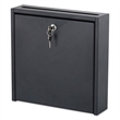 Safco Small Wall-Mounted Mailbox with Lock in Black