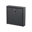 Safco Small Wall-Mounted Mailbox with Lock in Black