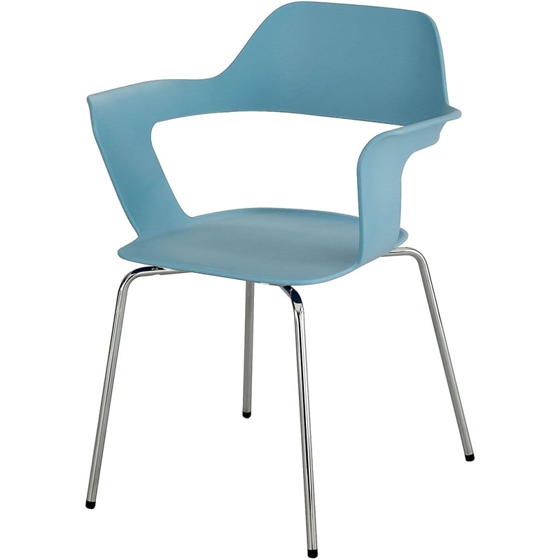 Safco Bandi Shell Stacking Chair in Blue (Set of 2)