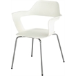 Safco Bandi Shell Stacking Chair in White (Set of 2)