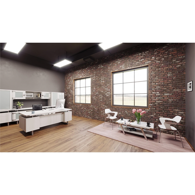 Safco Bandi Shell Stacking Chair in White (Set of 2)