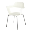 Safco Bandi Shell Stacking Chair in White (Set of 2)