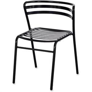Safco CoGo Steel Stacking Chair in Black (Set of 2)