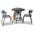 Safco CoGo Steel Stacking Chair in Black (Set of 2)