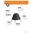 Safco Active Low Profile Vinyl Upholstered Ball Chair in Black