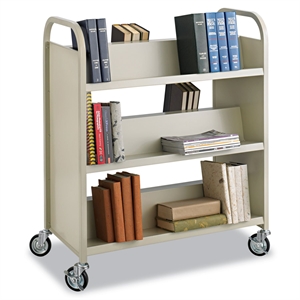 Safco 6 Shelf Book Cart in Sand