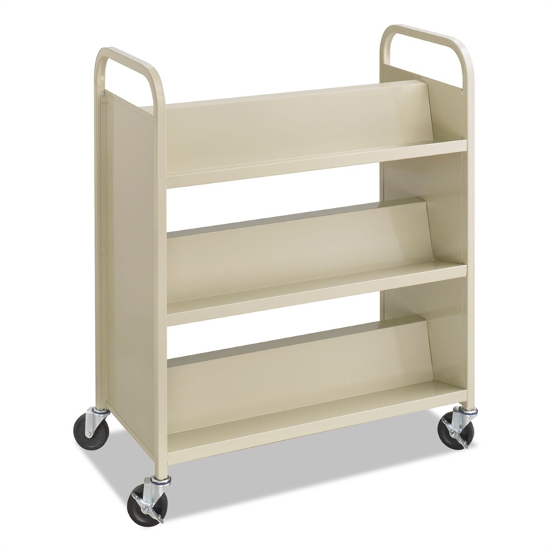 Safco 6 Shelf Book Cart in Sand