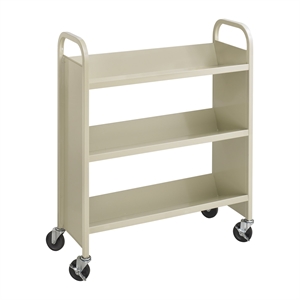 Safco 3 Shelf Book Cart in Sand