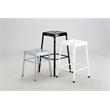 Safco Steel Backless Guest Stool in Glossy Black - 15.25