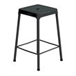 Safco Steel Backless Counter Stool in Glossy Black - 18