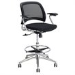 Safco Mesh Extended Height Drafting Chair in Black