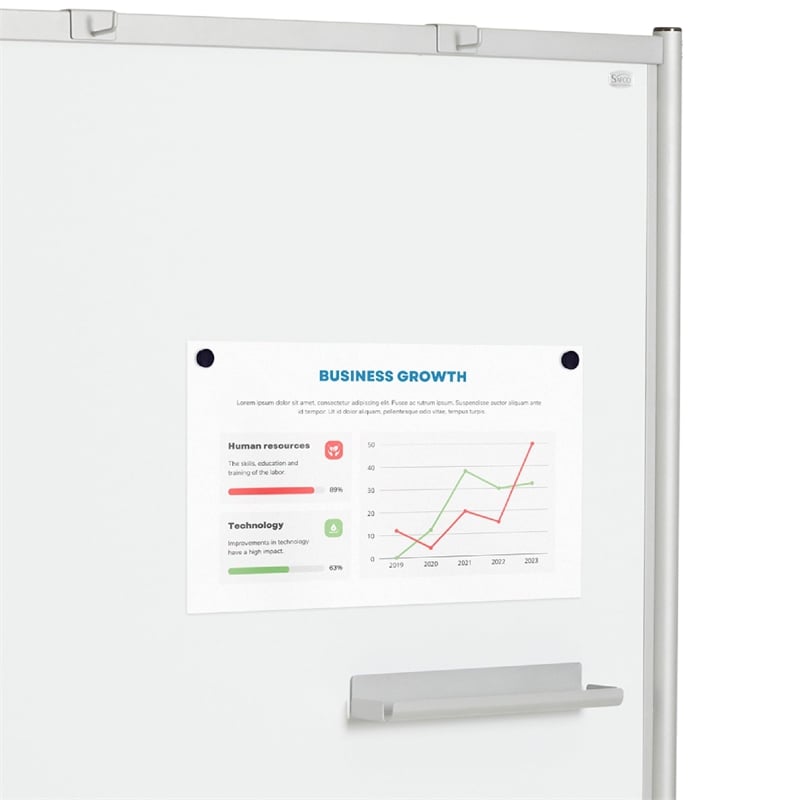Safco Impromptu Full Whiteboard Screen in Gray