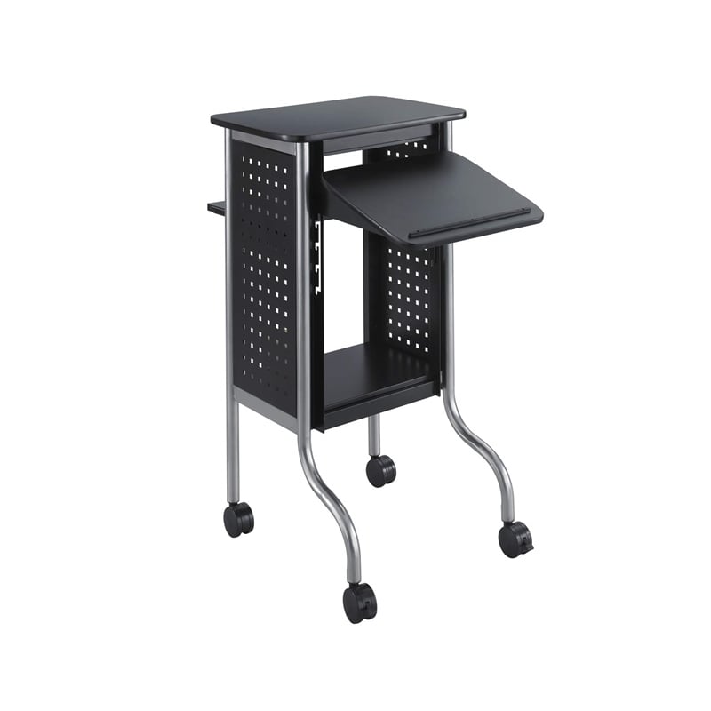 Safco Presentation Mobile Laptop Cart in Black