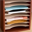 Safco 11 Compartment Vertical Desk Organizer in Cherry