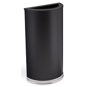 Safco Half Round Receptacle in Black