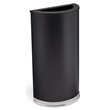 Safco Half Round Receptacle in Black