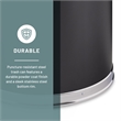 Safco Half Round Receptacle in Black