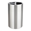 Safco 3 Section Recycling Receptacle in Stainless Steel