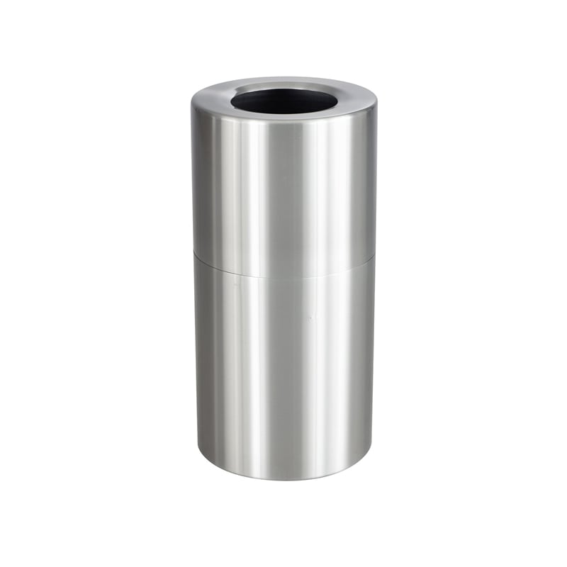 Safco Open Top Receptacle in Stainless Steel