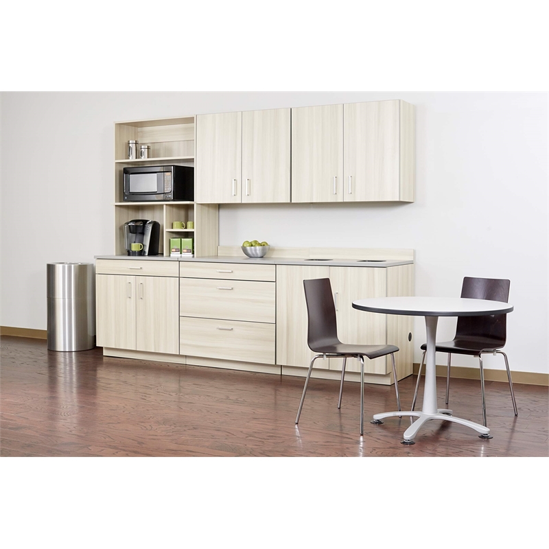 Safco Open Top Receptacle in Stainless Steel