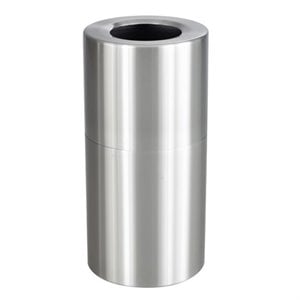 Safco Open Top Receptacle in Stainless Steel