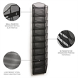 Safco 10-Pocket Black Onyx Magazine Rack