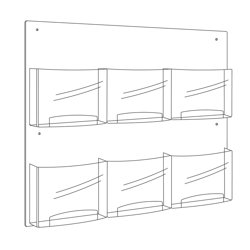 Safco Clear2c 6 Magazine Display