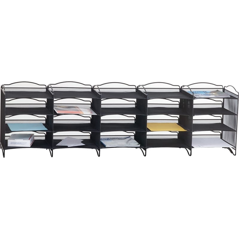 Safco Products Onyx Mail Sorter in Black