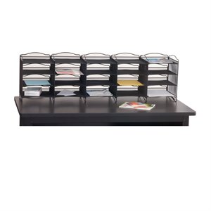 safco products onyx mail sorter in black