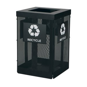 safco products waste receptacle in black