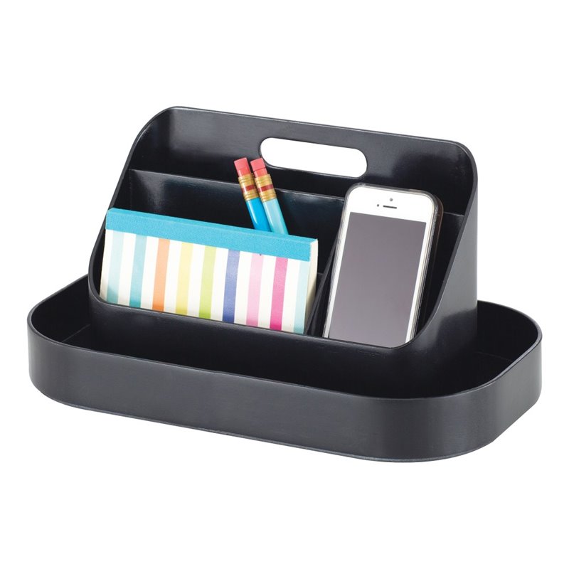 Safco Products Portable Desktop Organizer Caddy in Black 3286BL