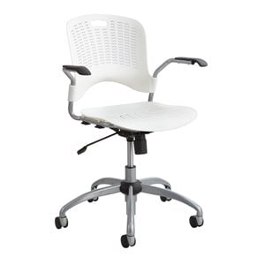 safco products sassy manager swivel chair in white
