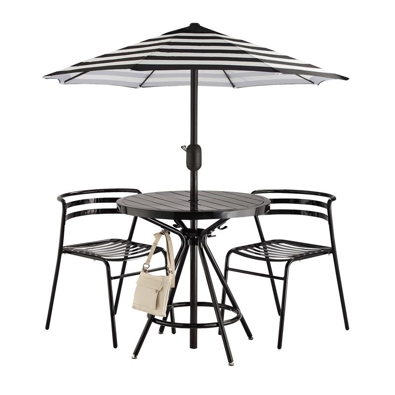 Safco Products CoGo Indoor and Outdoor Round Table in Black
