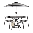 Safco Products CoGo Indoor and Outdoor Round Table in Black