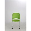 Safco Reve Modern Plastic Guest Chair with Straight Legs in Green (Set of 2)