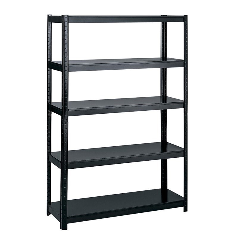 Safco Products Boltless Steel Rack Shelving in Black